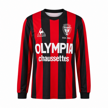OGC Nice 1977/78 Home Long Sleeve Jersey image 1